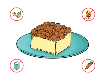 Dietary Modifications for Crumb Coffee Cake