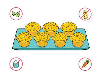 Dietary Modifications for Confetti Corn Muffins
