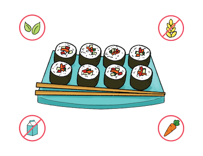 Dietary Modifications for Handmade Sushi Rolls