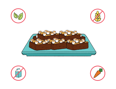 Dietary Modifications for S’mores Brownies