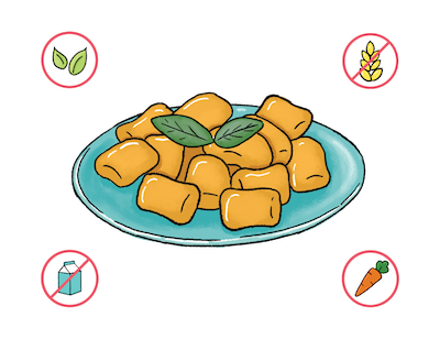 Dietary Modifications for Sweet Potato Gnocchi