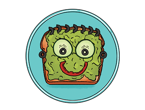 Frankenstein Avocado Toast