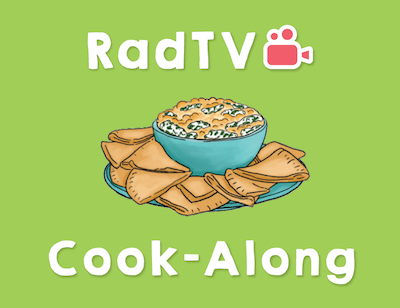 RadTV: Cheesy Spinach Dip & Pita Chips