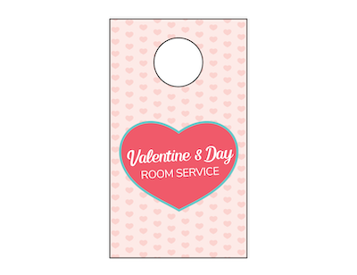 Valentine's Day Room Service Door Tag