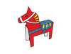 Swedish Dala Horse Template