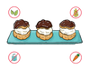 Dietary Modifications for Chocolate-Dipped Cream Puffs