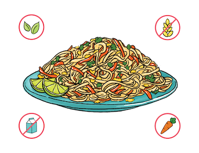 Dietary Modifications for Pad Thai Noodles