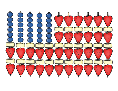 American Flag Fruit Kabobs